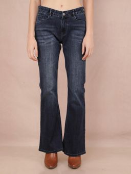 CRIMSOUNE CLUB - Womens Blue Bootcut Jeans