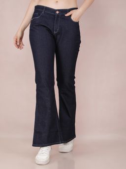 CRIMSOUNE CLUB - Womens Blue Bootcut Jeans