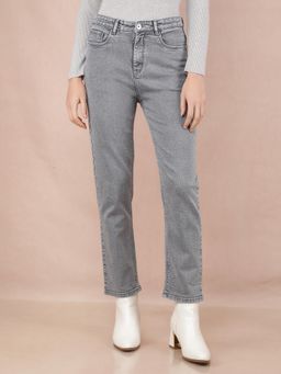 CRIMSOUNE CLUB - Womens Grey Ankle Jeans