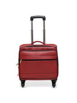 MBOSS - Faux Leather 4 Wheel Overnighter Laptop Trolley Travel Bag