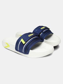 Puma - SoftridePro Leadpuff V1 Slides for Unisex - Navy Blue