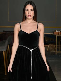 Odette - Silver Metal Embellished Waist Belt