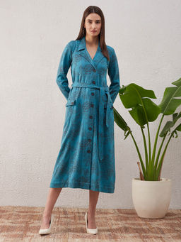 STADO - Aye Green Printed Midi Dress