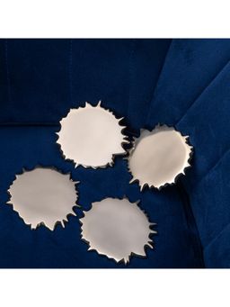 Gibox - Gold Spill Fancy Drink Coasters Set Kitchen Table Restaurants Designer (Pack of 4)