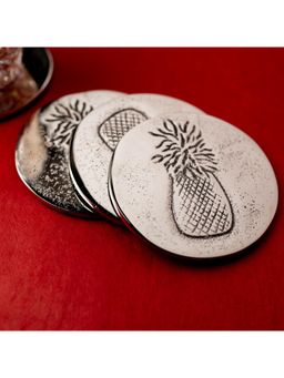 Gibox - Blink Sprinkle Pineapple Coasters Set Kitchen Table Restaurants Designer (Pack of 4)
