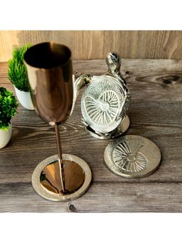 Gibox - Chelonian Coasters with Holder Set Kitchen Table Restaurants Designer (Pack of 4)