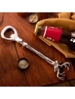 Gibox - Antler Beer Wine Bottle Opener for Bar Antique Vintage Finish for Bar Accessory Baware