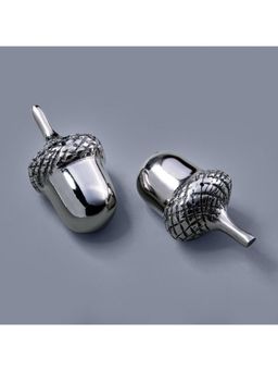 Gibox - Metal Acorn Shaped Salt & Pepper Sprinkler Set Dining Accent Kitchenware (Pack of 2)