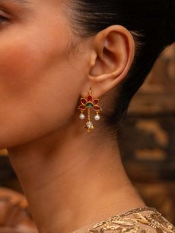 Shaya by CaratLane - 925 Silver Sangeet Sur Multi-Color Drop Earrings