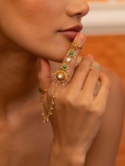 Shaya by CaratLane - 925 Silver Shaadi Shringar Gold Plated Ring