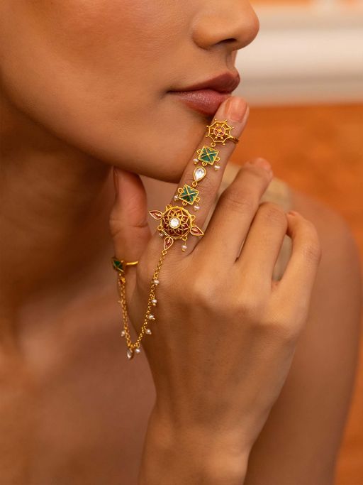 Shaya by CaratLane 925 Silver Shaya by CaratLane Shaadi Shringar Gold Plated Ring