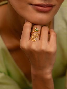 Shaya by CaratLane - 925 Silver Mangani Mahul Gold Plated Ring