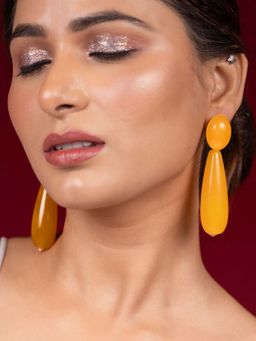 Niscka - Fancy Yellow Hanging Drop Earrings