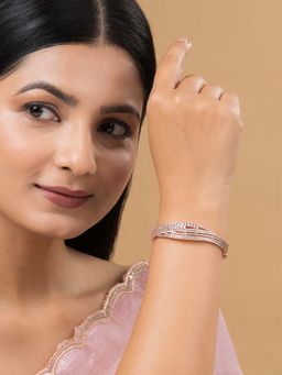 Teejh - Tanishka Cz Stones Twinkle Rose Gold Bracelet