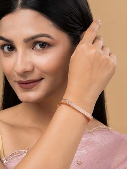 Teejh - Rina Rapture Cz Stones Rose Gold Bracelet