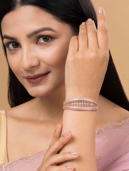 Teejh - Kiran Kalyan Cz Stones Rose Gold Bracelet