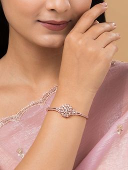 Teejh - Indira Illumination Cz Stones Rose Gold Bracelet