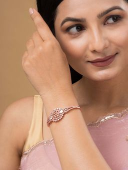 Teejh - Gleam Of Ganges Cz Stones Rose Gold Bracelet
