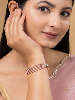Teejh - Lavanya Luster Cz Stones Rose Gold Bracelet