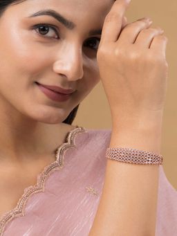 Teejh - Taj Tranquil Cz Stones Rose Gold Bracelet