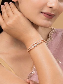 Teejh - Rhea Radiance Cz Stones Gold Plated Bracelet