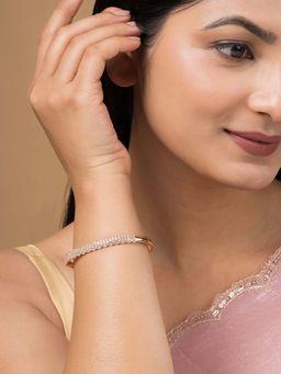 Teejh - Rishika Cz Stones Gold Plated Bracelet