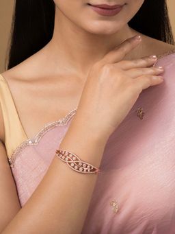 Teejh - Zeenat Zest Cz Stones Rose Gold Plated Bracelet