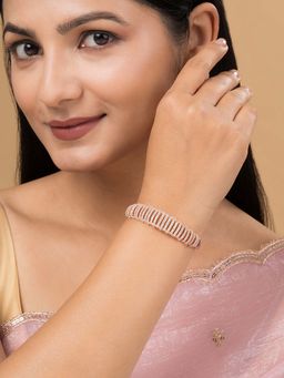 Teejh - Pranjal Precious Cz Stones Rose Gold Plated Bracelet
