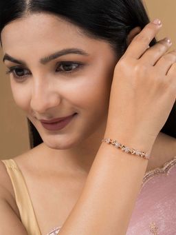 Teejh - Twinkle Rose Gold Floral Bracelet