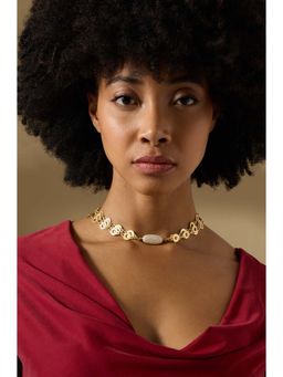 Joules By Radhika - Anina Gold Plated Stone Studded Necklace