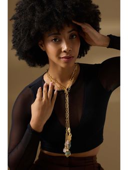 Joules By Radhika - Thessa Gold Plated Multi-Color Stone Necklace