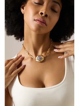 Joules By Radhika - Arvella Gold Plated Stone Studded Necklace