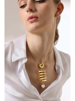 Joules By Radhika - Thenira Gold Plated Pearl Stone Studded Necklace