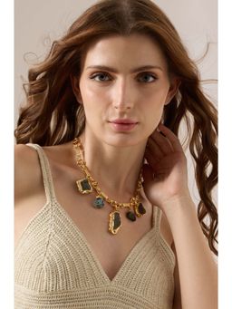 Joules By Radhika - Marielle Gold Plated Multi-Color Stone Necklace