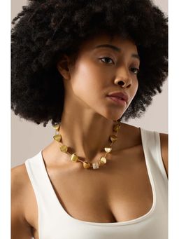 Joules By Radhika - Doreya Gold Plated White Stone Necklace