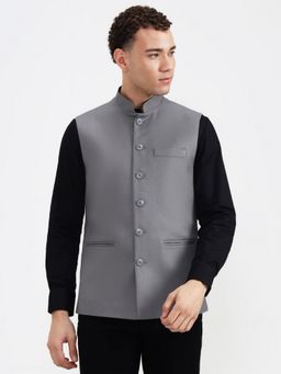 Greenfibre - Men's Grey Nehru Jacket
