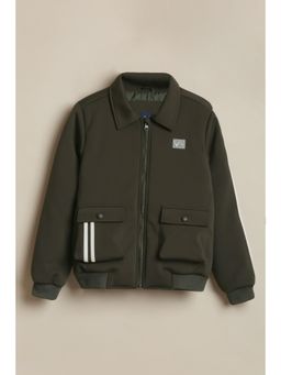 Allen Solly - Boys Olive Solid Jacket