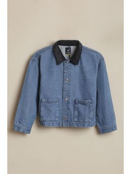Allen Solly - Boys Blue Solid Jacket
