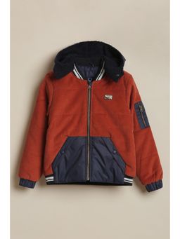 Allen Solly - Boys Red Patterned Jacket