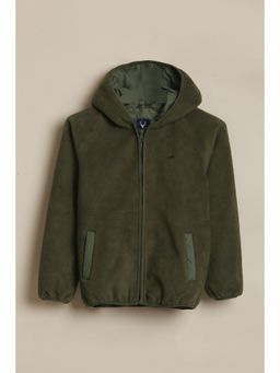 Allen Solly - Boys Olive Solid Jacket