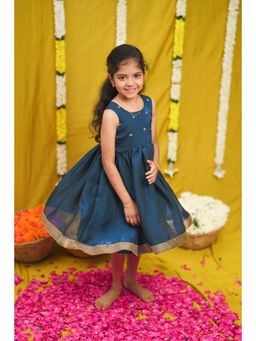 EKANTA - Mrinalini Blue Frock