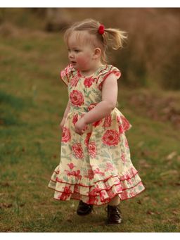 Yo Baby - Red Floral Kids Dress
