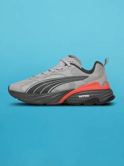 Puma - Fade Nitro V2 Running-Inspired Grey Sneakers