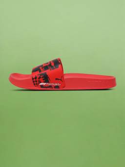 Puma - Unisex Red Formula 1 Leadcat 2.0 Logo Beach Sliders