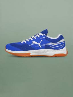 Puma - Unisex Blue Varion V2 Wide Fit Badminton Shoes