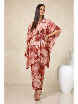 Soch - Peach Floral Kaftan and Pant (Set of 2)