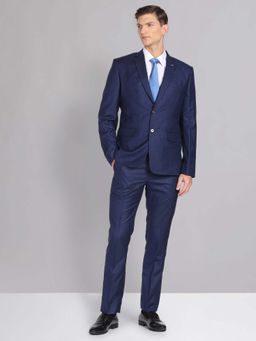 AD By Arvind - Men Blue Checks Blazer with Pant