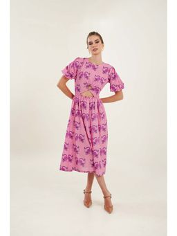 Bakhiya Jaipur - Lola Cotton Printed Midi Dress