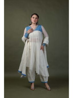 ASHNA VASWANI - Swarovski Blue Kurta With Bustier & Pant Dupatta