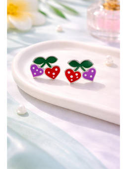 Miora - Multi-Color Strawberries Stud Earrings